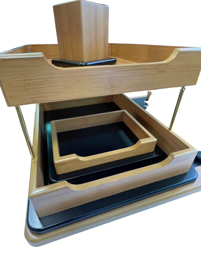 Набор для руководителя 11 предметов ON PU108-9G Шпон